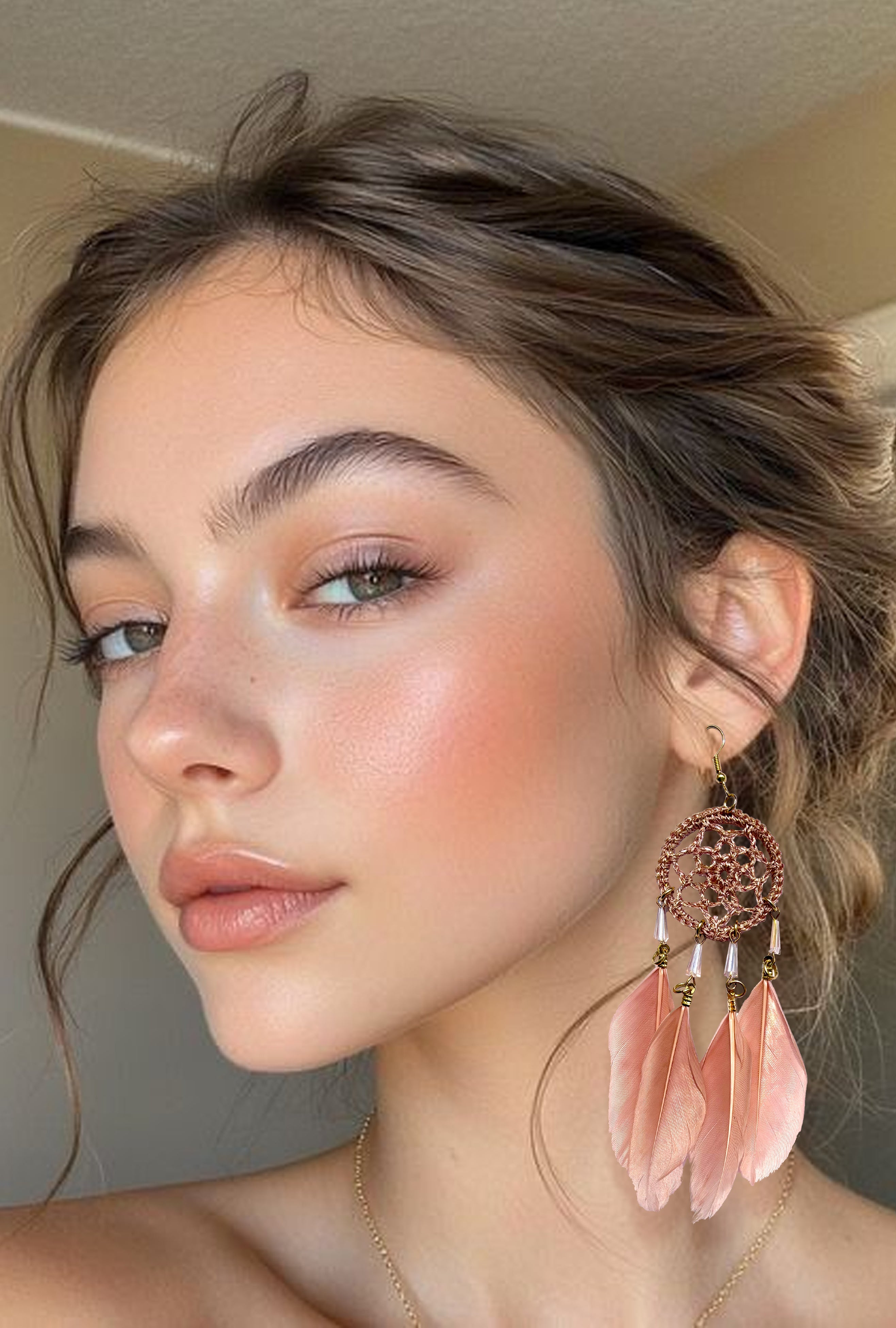 Feather Dream Catcher Earrings